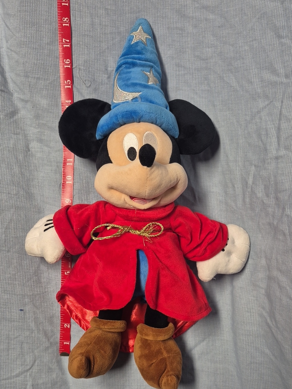 Disney Fantasia Mickey Mouse Sorcerer Plush - Blue Hat, Red Robe